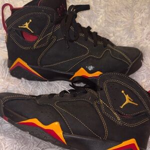 Black and Red High-Top Jordan Sneakers